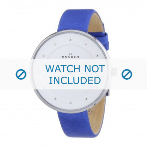 Horlogeband Skagen SKW2172 Leder Blauw 14mm