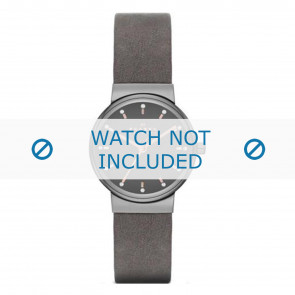 Skagen horlogeband SKW2194 Leder Grijs 13mm