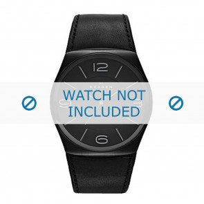 Skagen horlogeband SKW6043 Leder Zwart + zwart stiksel