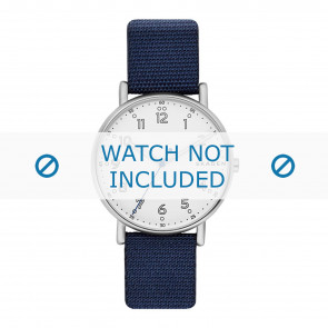 Horlogeband Skagen SKW6356 Leder Blauw 20mm