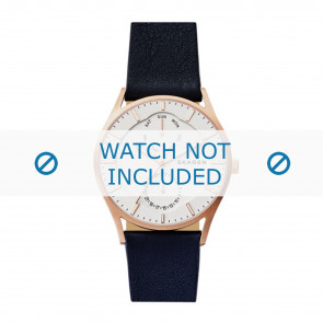 Horlogeband Skagen SKW6372 Leder Blauw 22mm