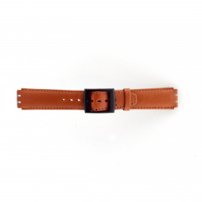 Horlogeband Swatch SC11.03 Leder Bruin 17mm