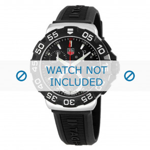 Horlogeband Tag Heuer CAH1110 / BT0714 Rubber Zwart 20mm