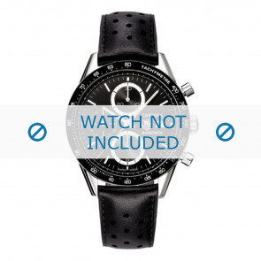 Tag Heuer horlogeband CV2010-FC6205 Leder Zwart + zwart stiksel