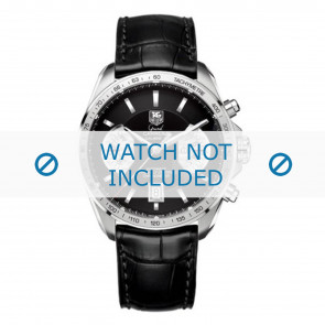 Horlogeband Tag Heuer FC6225 Leder Zwart 22mm