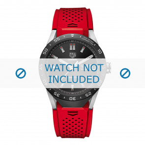 Horlogeband Tag Heuer SAR8A80-FT6057 Silicoon Rood 22mm