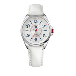 Tommy Hilfiger horlogeband TH-189-3-14-1309 / TH679301480 Leder Wit + wit stiksel