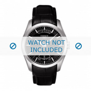 Horlogeband Tissot T0354101605100A XS / T610028591 Leder Zwart 22mm