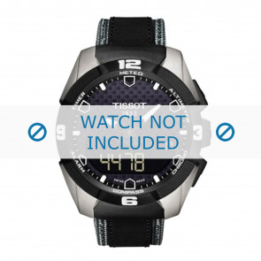 Tissot horlogeband T091.420.A - T610035309 Leder Zwart 22mm