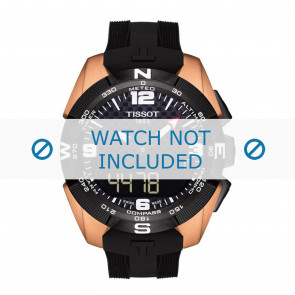 Tissot horlogeband T091.420.47.207.00 - T603036454 / T091.420.47.057.01 Rubber Zwart 22mm