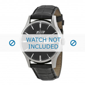 Tissot horlogeband T019.430 - T610029775 Croco leder Zwart 20mm + zwart stiksel