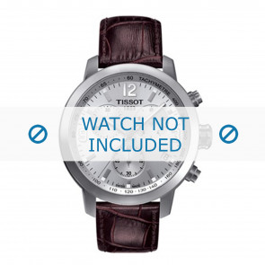 Tissot horlogeband T055.417.A PRC 200 - T610032785 / T055.417.16.037.00 / T055.430.16 / T055.410.16.017.01A Croco leder Bruin 19mm