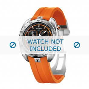 Horlogeband Tissot T076.417.A PRS 330 / T610032877 Rubber Oranje 21mm