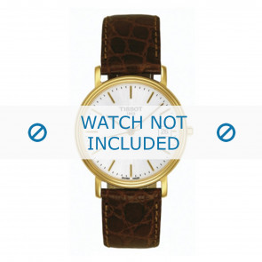 Horlogeband Tissot T870.970.122 / T600013060 Croco leder Donkerbruin 18mm