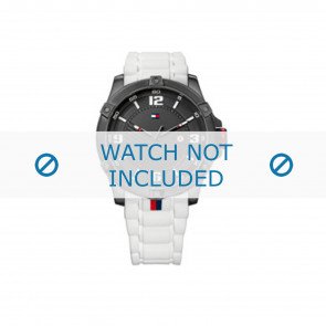 Tommy Hilfiger horlogeband TH-154-1-34-1091-TH679301321 Rubber Wit