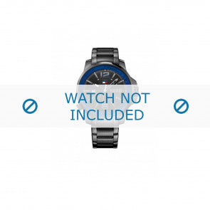 Horlogeband Tommy Hilfiger TH-229-1-34-2006 / TH679001298 / 1791008 Staal Zwart 22mm