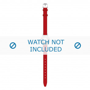 Tommy Hilfiger horlogeband TH-14-3-25-0676 - TH679300904 / 1700391 Leder Rood 10mm + rood stiksel