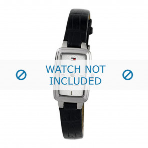 Tommy Hilfiger horlogeband TH-08-3-25-0652 / TH679300862 - BT679300862 / 1780670 Croco leder Zwart 7mm