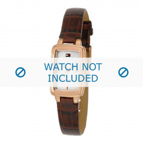 Tommy Hilfiger horlogeband TH-08-3-25-0653 / TH679300864 / 1780672 Croco leder Bruin 7mm