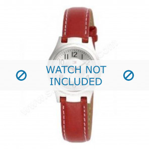 Tommy Hilfiger horlogeband TH-27-3-14-0655 - TH679300875 / 1780686 Leder Rood 14mm + wit stiksel