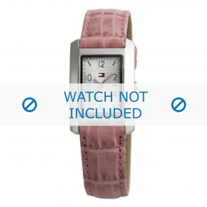 Tommy Hilfiger horlogeband TH-27-3-14-0656 - TH679300882 / 1780695 Croco leder Roze 15mm + standaard stiksel