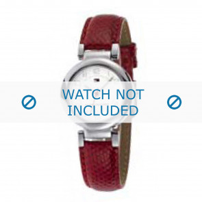 Tommy Hilfiger horlogeband TH-34-3-14-0672 - TH679300899 / 1780720 Leder Rood 11mm + rood stiksel