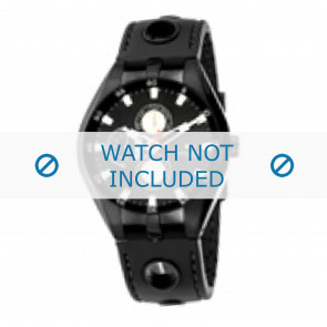 Tommy Hilfiger horlogeband TH-37-3-14-0681 - TH679300907 / 1790617 Rubber Zwart 16mm + zwart stiksel