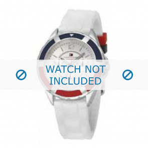 Tommy Hilfiger horlogeband TH-47-3-14-0710 TH679300947 / 1780746 Rubber Wit 17mm