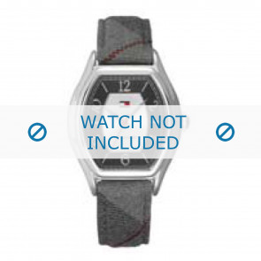 Tommy Hilfiger horlogeband TH-53-3-14-0730 / TH679300975 Leder Grijs + grijs stiksel