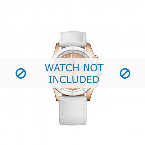 Tommy Hilfiger horlogeband TH-03-3-49-1172 / TH679301376 / TH1781143 Leder Wit + wit stiksel