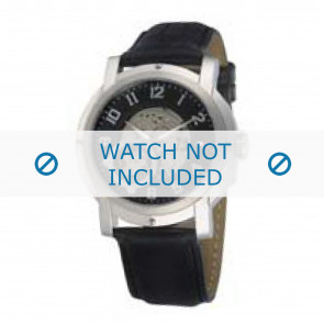 Tommy Hilfiger horlogeband TH-43-1-14-0696 - TH679300927 / 1710156 Croco leder Zwart 21mm + zwart stiksel