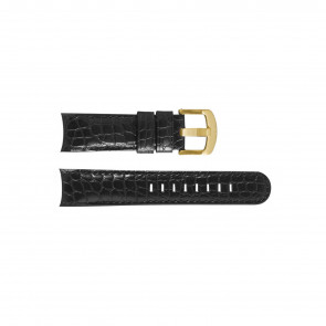 TW Steel horlogeband TWB129 Leder Zwart 23mm + zwart stiksel