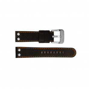 Horlogeband TW Steel TWB38 / CEB106 Leder Zwart 22mm