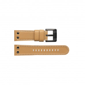 TW Steel horlogeband TWB66 Leder Beige 24mm + wit stiksel