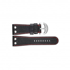 TW Steel horlogeband TWB81L Leder Zwart 30mm + rood stiksel