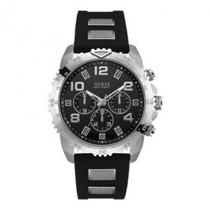 Guess horlogeband W0599G3 Rubber Zwart 23mm