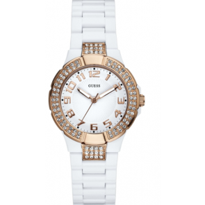 Guess horlogeband W12649L1 Kunststof / Plastic Wit