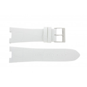 Guess horlogeband W14515L2 Leder Wit 27mm