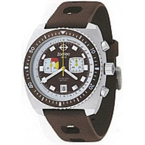 Horlogeband Zodiac ZO2236 Rubber Bruin 22mm