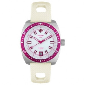Horlogeband Zodiac ZO2269 Rubber Wit 20mm