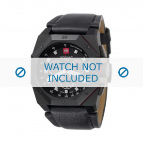 Horlogeband Zodiac ZO1800 Leder Zwart 24mm