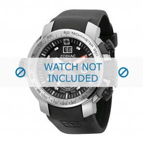 Horlogeband Zodiac ZO8505 Rubber Zwart 28mm