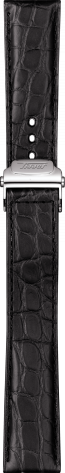 Horlogeband Tissot T600013462 Krokodillenleer Zwart 20mm