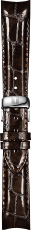 Horlogeband Tissot T0352101603103A / T610042656 Leder Bruin 18mm