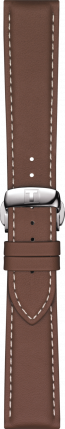 Horlogeband Tissot T1274071604100 / T600044597 Leder Bruin 21mm