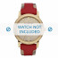 Burberry horlogeband BU9017 Leder Rood 22mm + rood stiksel