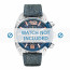 Diesel horlogeband DZ4374 Textiel Blauw 24mm + zwart stiksel
