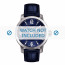 Tissot horlogeband T055.417.16.047.00 - T610032786 / T055.410.16.047.00 Croco leder Blauw 19mm + zwart stiksel